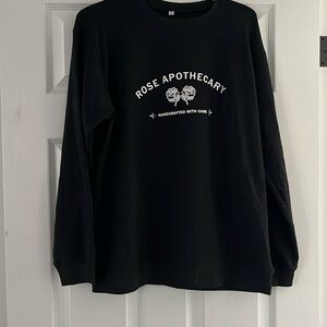 Rose Apothecary Black Sweater size large